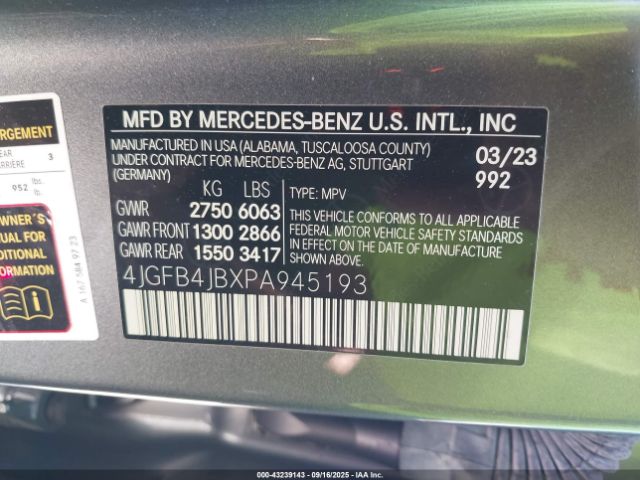 2023 MERCEDES-BENZ GLE 350 4JGFB4JBXPA945193 Photo 8