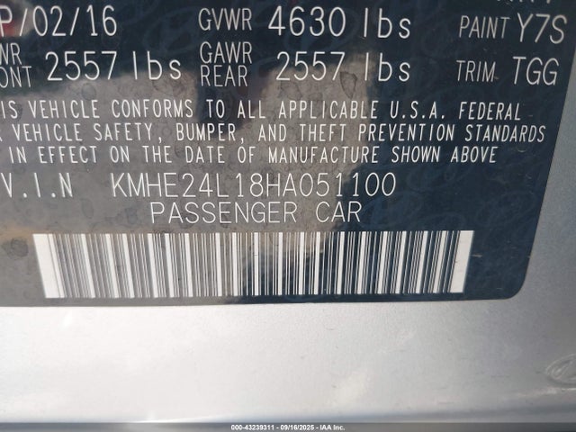 KMHE24L18HA051100 Hyundai gdi nu