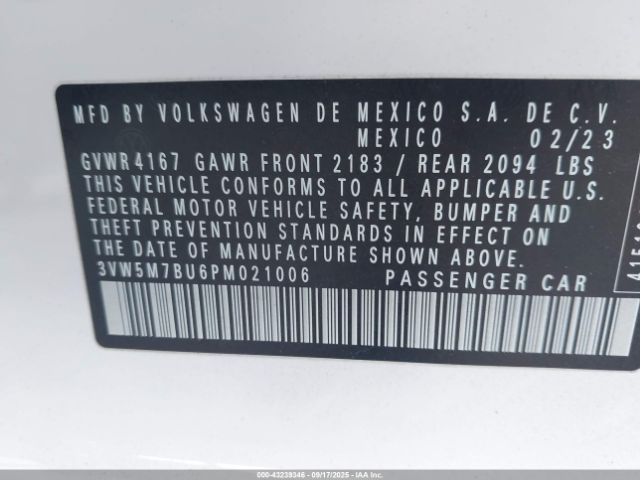 2023 VOLKSWAGEN JETTA 3VW5M7BU6PM021006 Photo 8