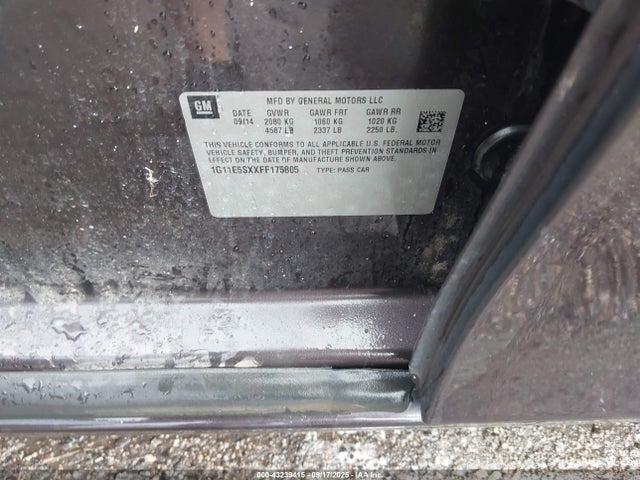 1G11E5SXXFF175805 Chevrolet ltg