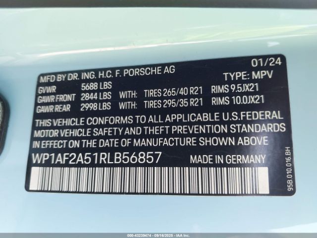 2024 PORSCHE MACAN WP1AF2A51RLB56857 Photo 8