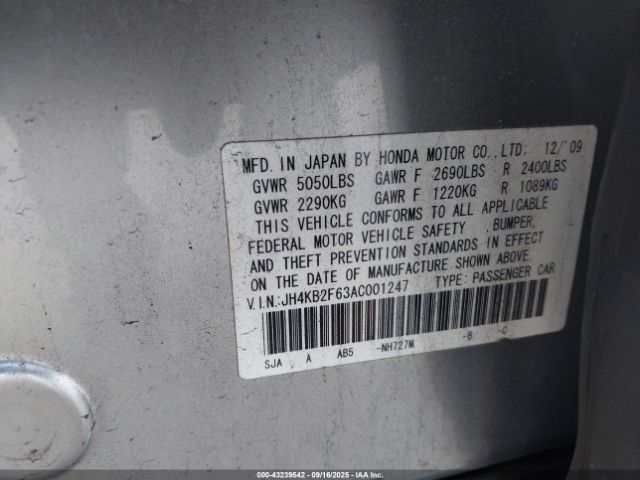 2010 ACURA RL JH4KB2F63AC001247 Photo 8
