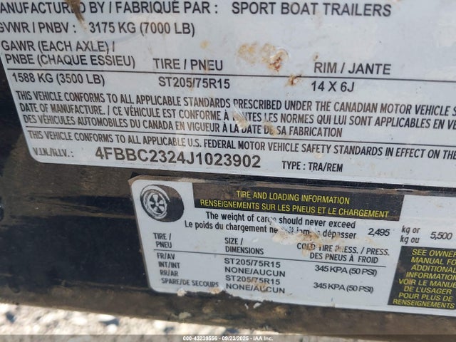 Trailer 2018 2018 4FBBC2324J1023902 Image 9