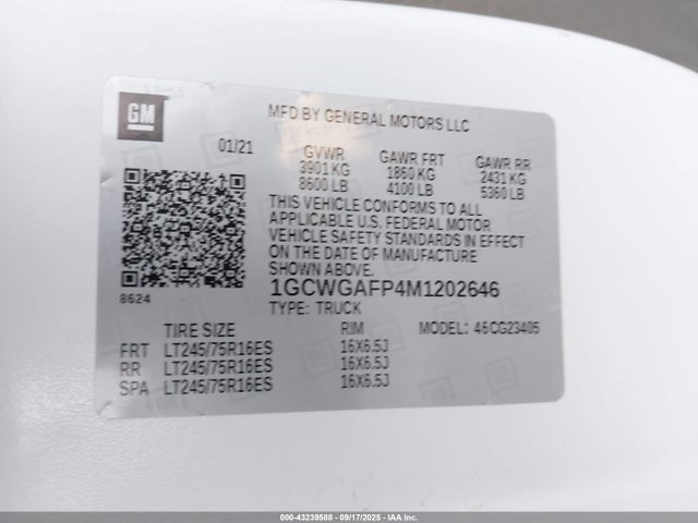 1GCWGAFP4M1202646 Chevrolet lv1