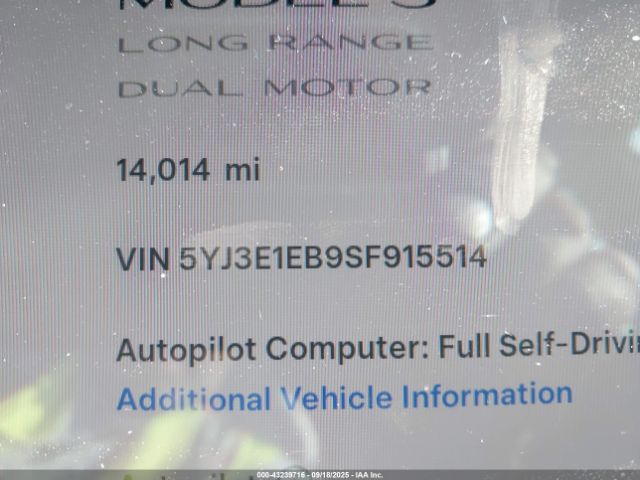 2025 TESLA MODEL 3 5YJ3E1EB9SF915514 Photo 8