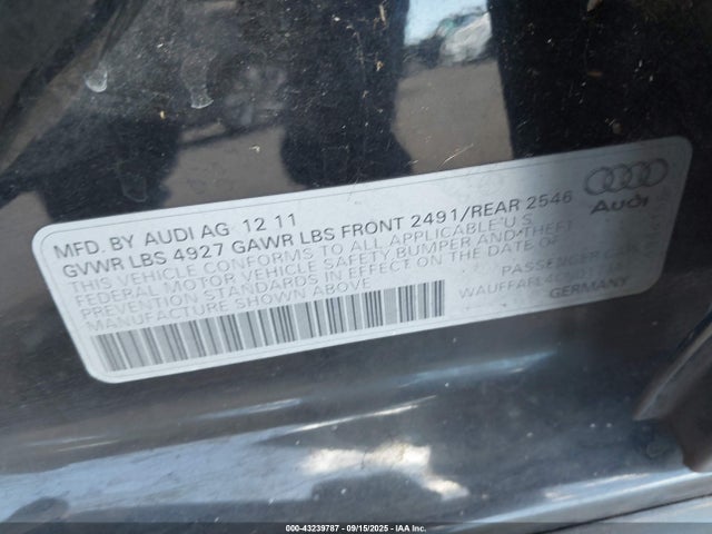 2012 AUDI A4 WAUFFAFL4CN017341 Photo 8