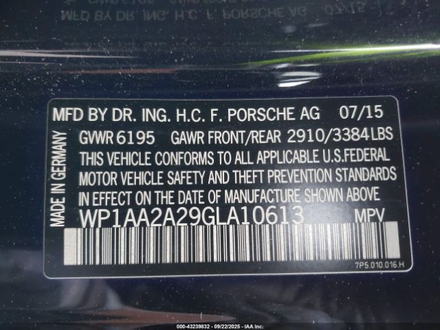 2016 PORSCHE CAYENNE WP1AA2A29GLA10613 Photo 8