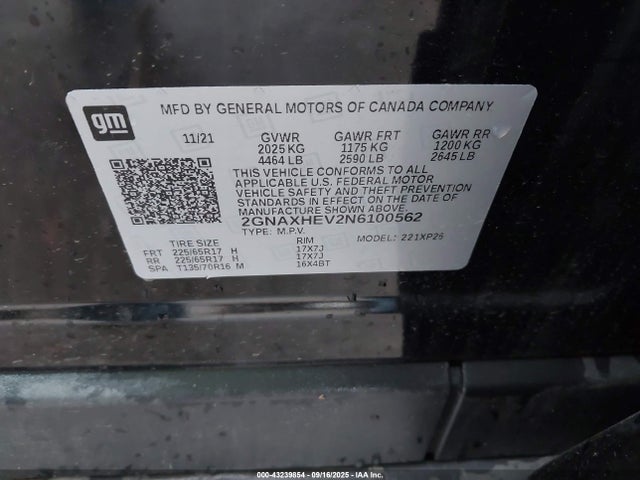 2022 CHEVROLET EQUINOX 2GNAXHEV2N6100562 Photo 8