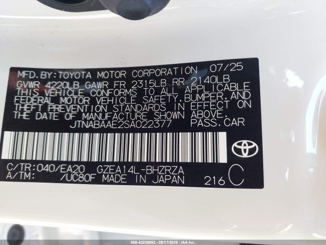 Toyota Gr Corolla Premium 2025 JTNABAAE2SA022377 Image 9