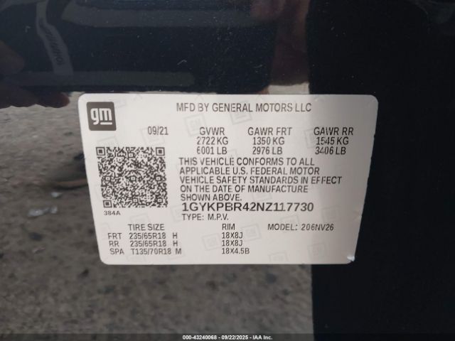 2022 CADILLAC XT6 1GYKPBR42NZ117730 Photo 8