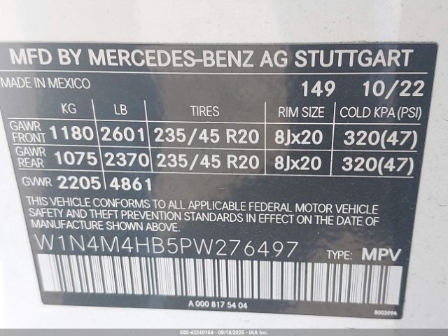 2023 MERCEDES-BENZ GLB 250 W1N4M4HB5PW276497 Photo 8