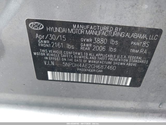 2016 HYUNDAI ELANTRA 5NPDH4AE2GH687460 Photo 8