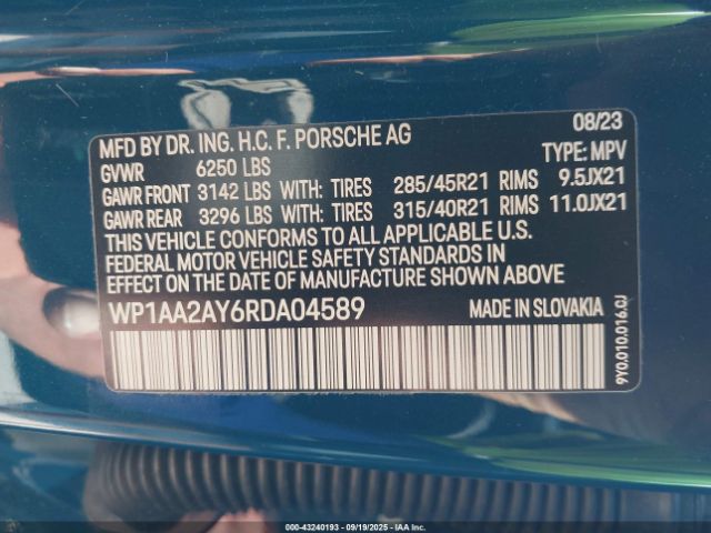 2024 PORSCHE CAYENNE WP1AA2AY6RDA04589 Photo 8