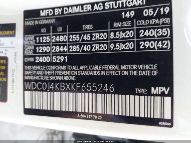 2019 MERCEDES-BENZ GLC 300 COUPE WDC0J4KBXKF655246 Photo 8