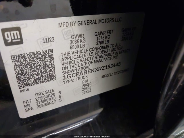 1GCPABEKXRZ193445 Chevrolet l3b