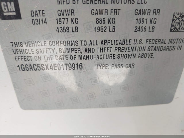 2014 CADILLAC ATS 1G6AC5SX4E0179916 Photo 8