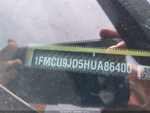 1FMCU9JD5HUA86400 Ford gtdi sigma w/premium fuel
