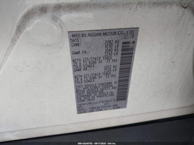 Nissan 2020 2020 5N1AT2MT2LC769075 Image 9