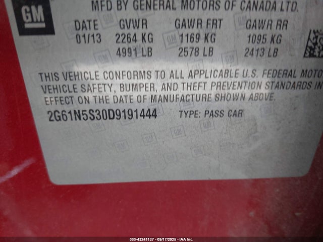 2013 CADILLAC XTS 2G61N5S30D9191444 Photo 8