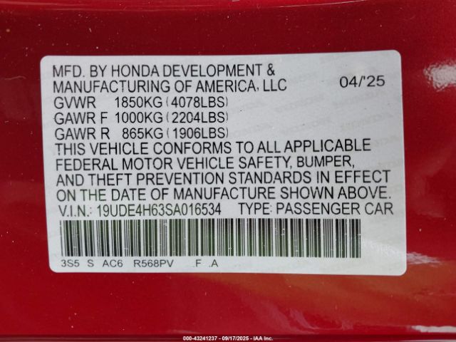 2025 ACURA INTEGRA 19UDE4H63SA016534 Photo 8
