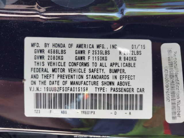 2015 ACURA TLX 19UUB2F50FA015158 Photo 8