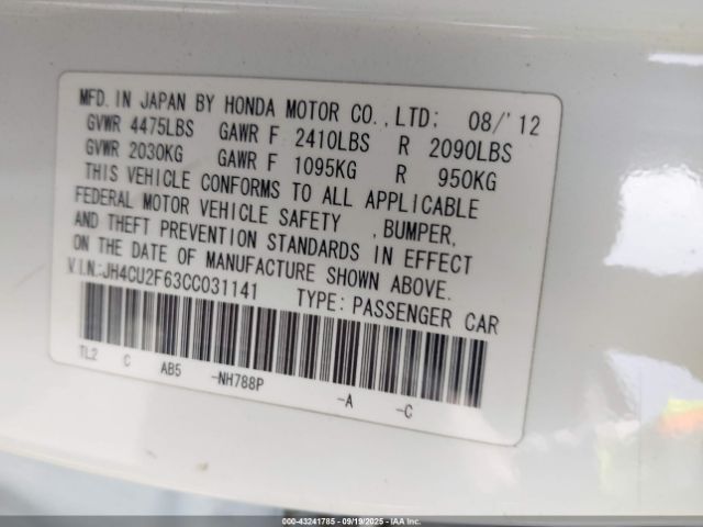 2012 ACURA TSX JH4CU2F63CC031141 Photo 8