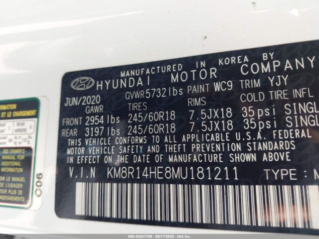 2021 HYUNDAI PALISADE KM8R14HE8MU181211 Photo 8