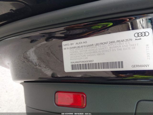 2019 AUDI A5 WAUANCF59KA063697 Photo 8