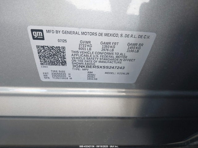 Chevrolet lgx 2025 3GNKBERSXSS247243 Image 9
