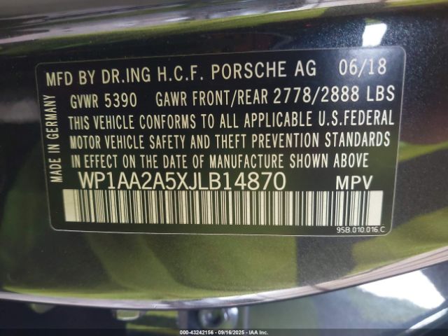 2018 PORSCHE MACAN WP1AA2A5XJLB14870 Photo 8