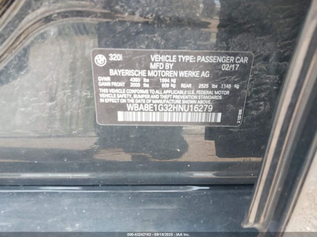2017 BMW 320I WBA8E1G32HNU16279 Photo 8