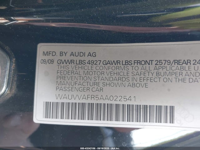 2010 AUDI S5 WAUVVAFR5AA022541 Photo 8