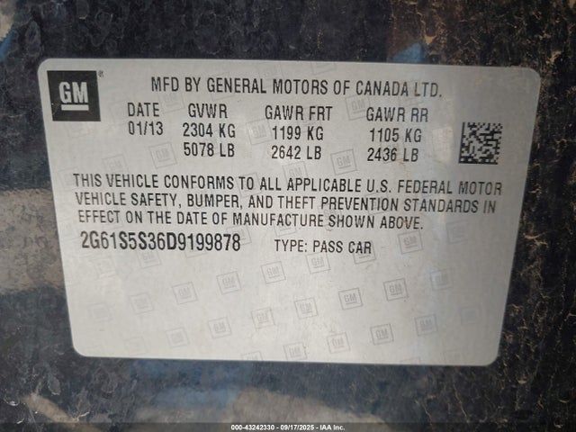 2013 CADILLAC XTS 2G61S5S36D9199878 Photo 8