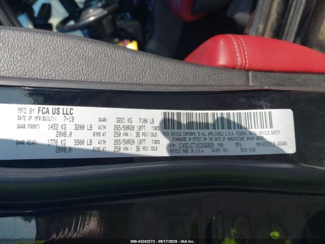 2019 DODGE DURANGO 1C4SDJCT1KC836829 Photo 8