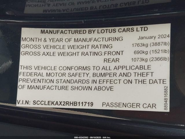 2024 LOTUS EMIRA SCCLEKAX2RHB11719 Photo 8