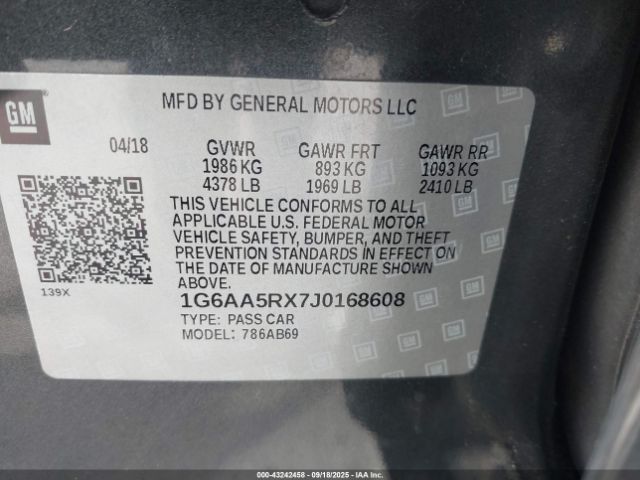 2018 CADILLAC ATS 1G6AA5RX7J0168608 Photo 8