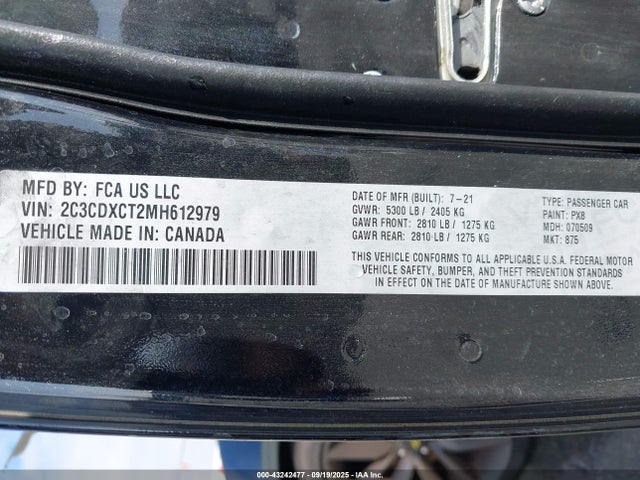 2C3CDXCT2MH612979 Dodge Charger