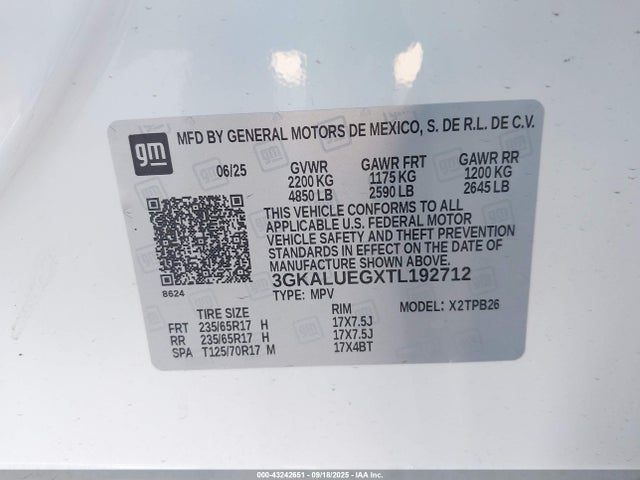 3GKALUEGXTL192712 GMC lsd