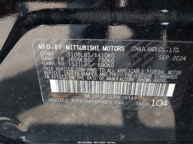 2024 MITSUBISHI MIRAGE G4 ML32FUFJ3RHF15349 Photo 8
