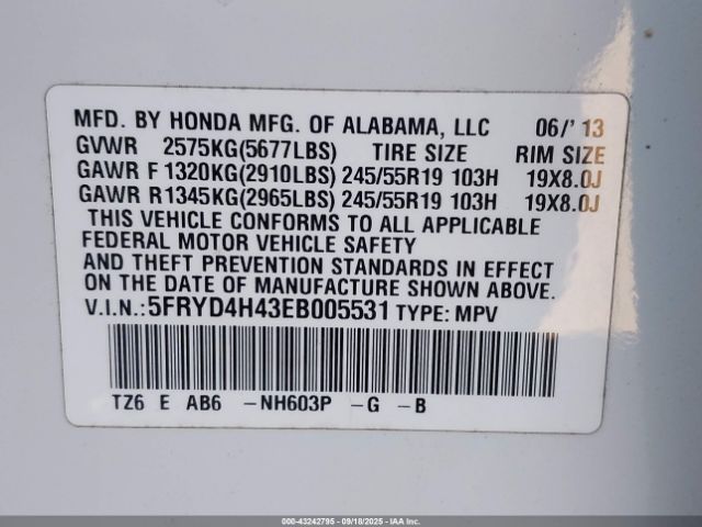 2014 ACURA MDX 5FRYD4H43EB005531 Photo 8