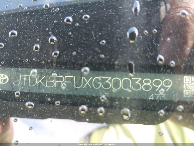 JTDKBRFUXG3003899 Toyota 2zr-fxe,1nm
