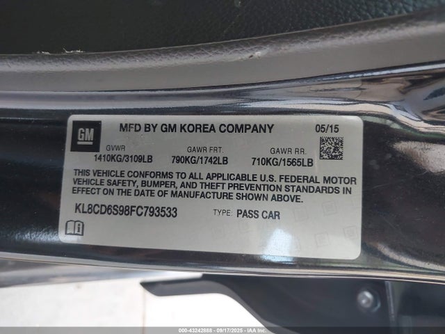 Chevrolet ll0 2015 KL8CD6S98FC793533 Image 9
