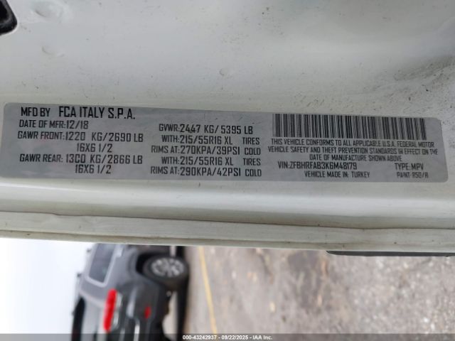 2019 RAM PROMASTER CITY ZFBHRFAB3K6M48179 Photo 8