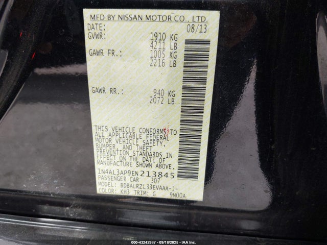 Nissan 2014 2014 1N4AL3AP9EN213845 Image 9