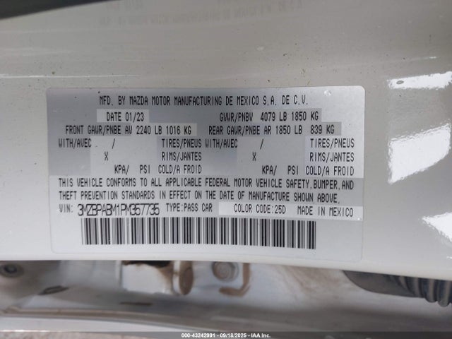 Mazda pyukd 2023 3MZBPABM1PM357735 Image 9