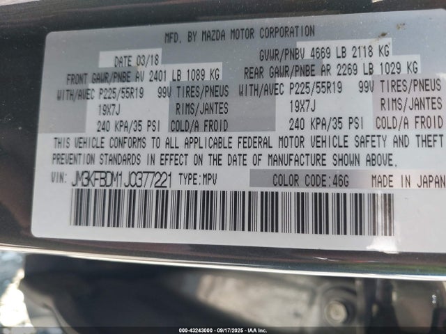 JM3KFBDM1J0377221 Mazda py cylinder deactivation