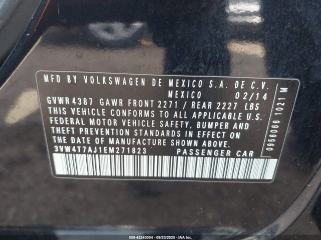 3VW4T7AJ1EM271823 Volkswagen Jetta