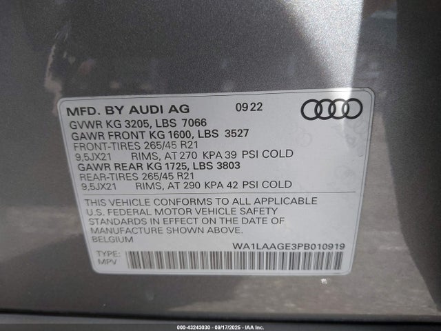 2023 AUDI E-TRON WA1LAAGE3PB010919 Photo 8