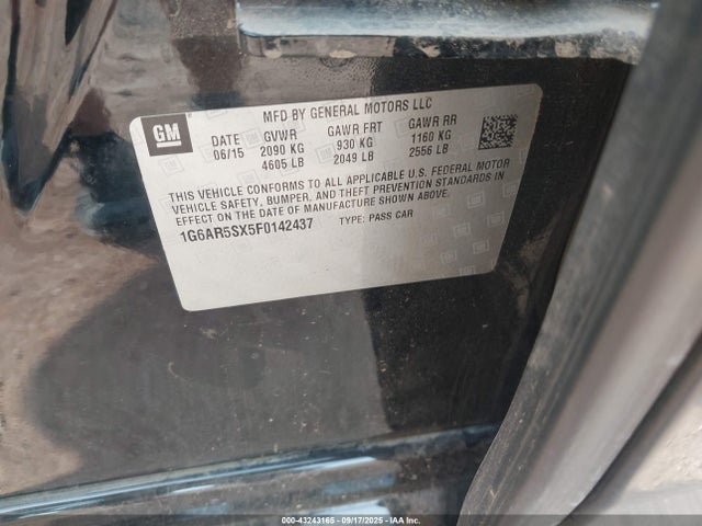 2015 CADILLAC CTS 1G6AR5SX5F0142437 Photo 8