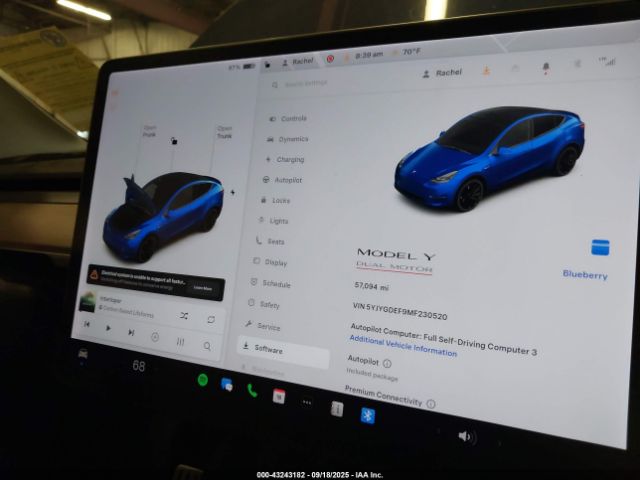 2021 TESLA MODEL Y 5YJYGDEF9MF230520 Photo 6